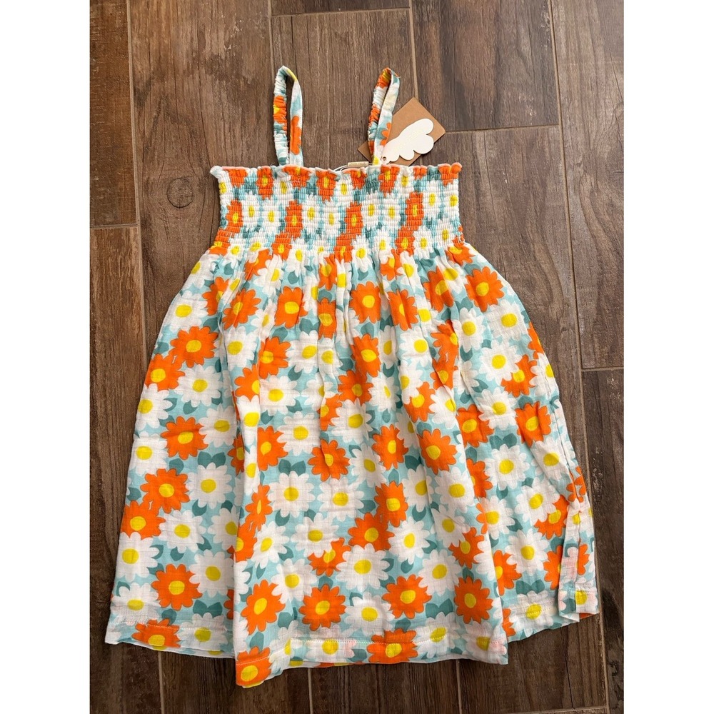 Angel Dear Girls Floral Cotton Gauze Dress Sz 6 New